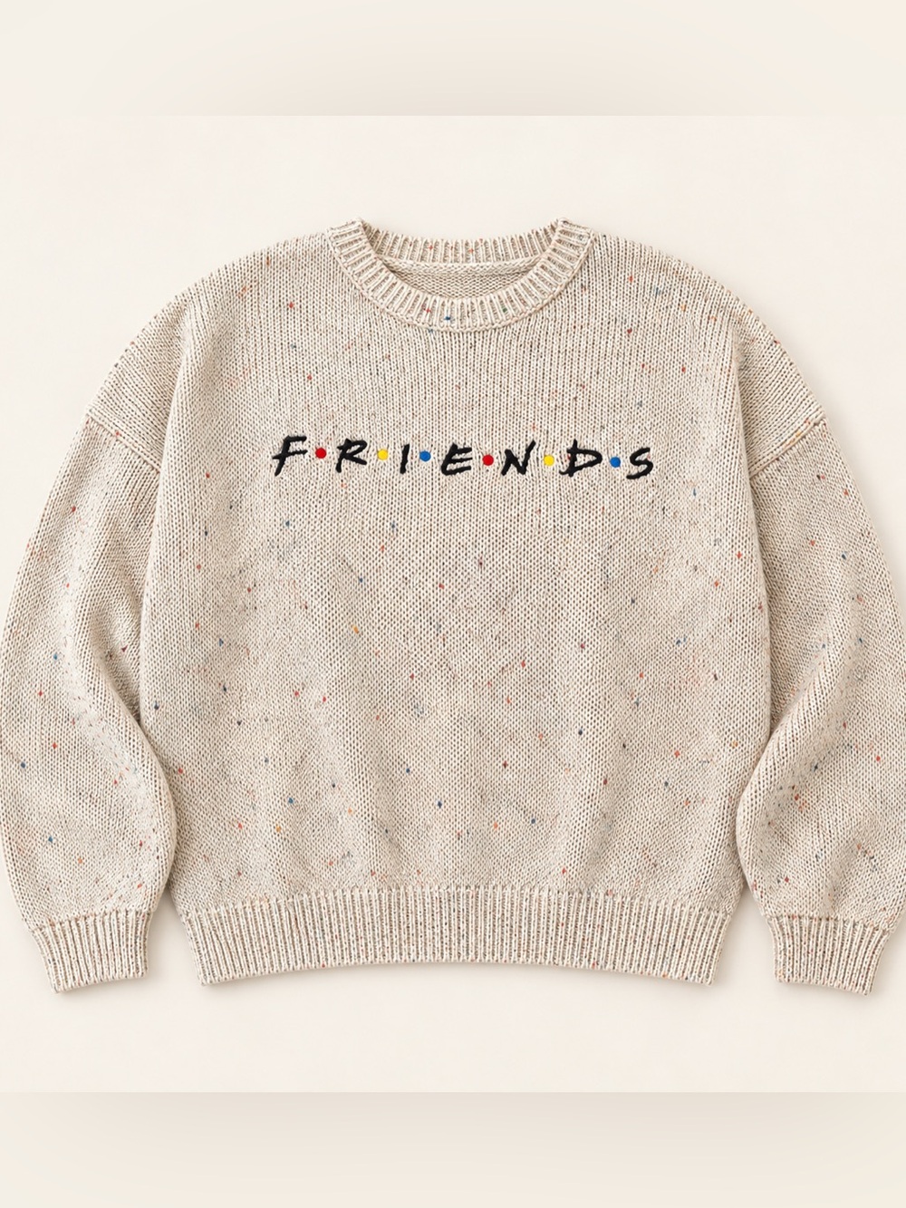 Friends TV Show Speckled Knit Sweater Juniors XL